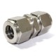 SS Union Equal Straight Connector Compression Double Ferrule OD Fitting Stainless Steel 316.